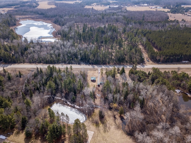 2340 Ryno Rd, Luzerne, MI 48636 - drone / aerial view with a forest view and a water view