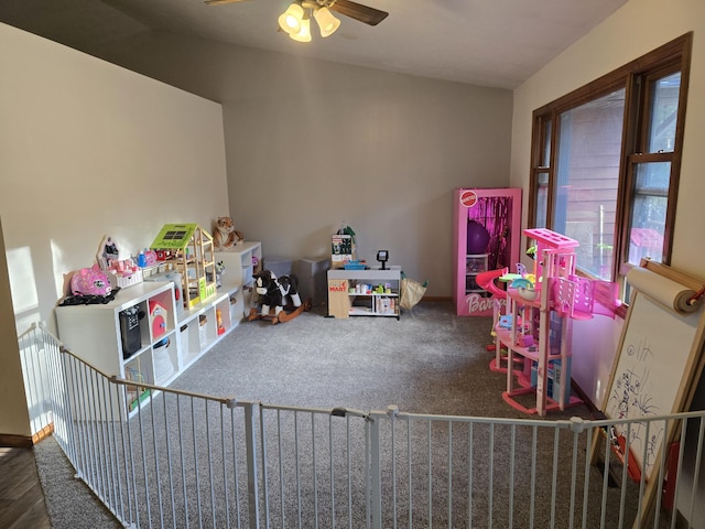 6560 Blue Lake Rd, Twin Lake, MI 49457 - game room featuring a ceiling fan