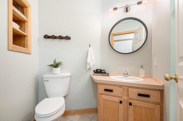 19148 Maiden Ln, Spring Lake, MI 49456 - half bath featuring vanity and tile patterned floors