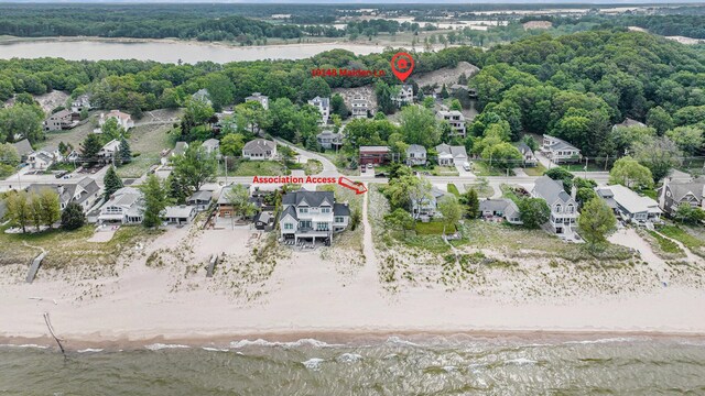 19148 Maiden Ln, Spring Lake, MI 49456 - aerial view of residential area with expansive coastline