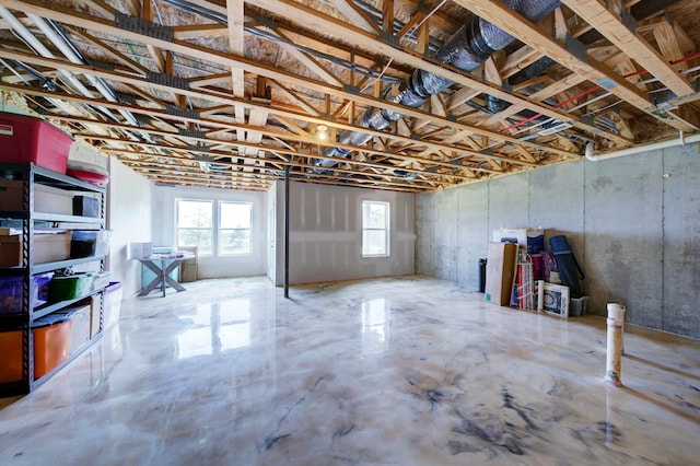 view of basement