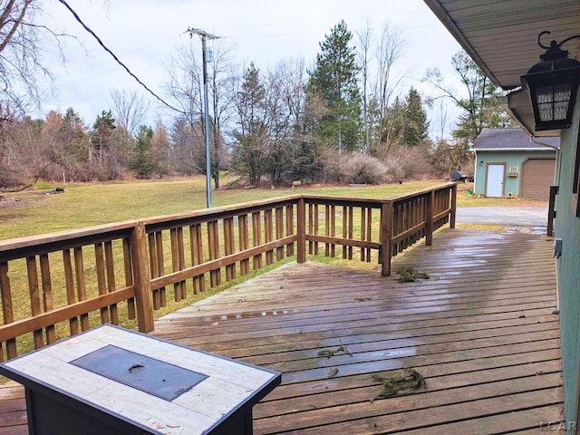 13936 Allen Rd, Clinton, MI 49236 - wooden deck with a lawn