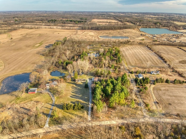 13936 Allen Rd, Clinton, MI 49236 - bird's eye view featuring a rural view and a water view