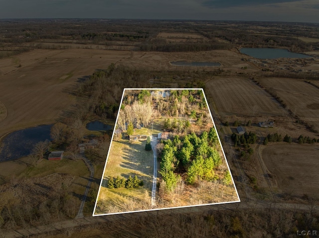 13936 Allen Rd, Clinton, MI 49236 - aerial view featuring a rural view and a water view