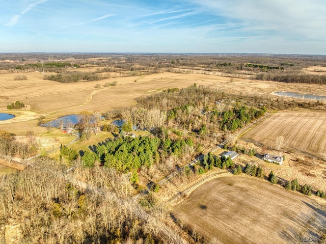 13936 Allen Rd, Clinton, MI 49236 - aerial view featuring a rural view and a water view