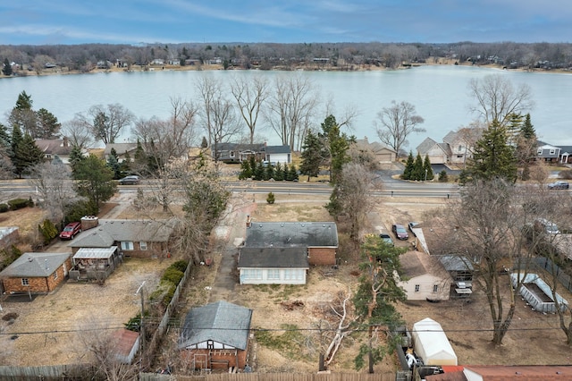 2174 Middlebelt Rd, West Bloomfield, MI 48324 - bird's eye view featuring a water view and a residential view