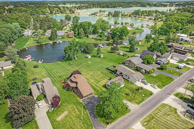 490 Skyline Dr, Horton, MI 49246 - aerial view of property and surrounding area with a large body of water and nearby suburban area