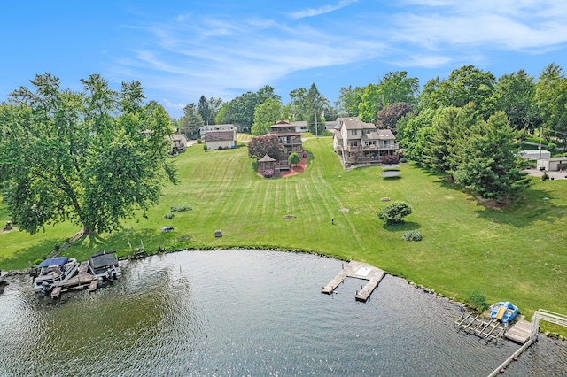 490 Skyline Dr, Horton, MI 49246 - aerial view of a large body of water and a tree filled landscape