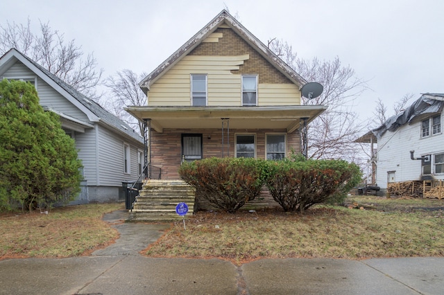 2251 Cortland St, Detroit, MI 48206 - view of front of home with covered porch