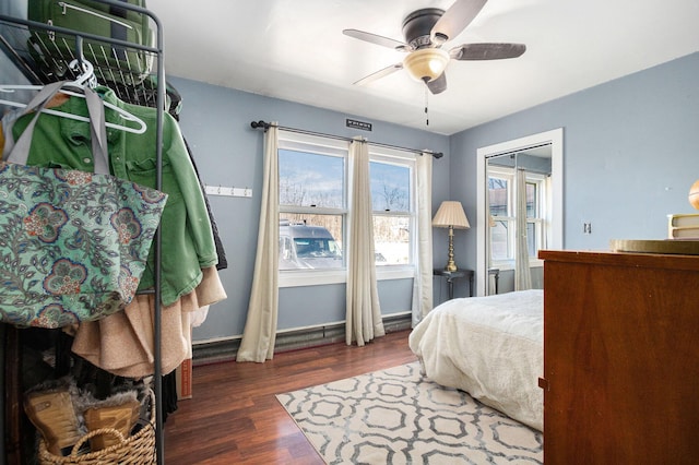 10172 US Highway 12, New Buffalo, MI 49117 - bedroom featuring ceiling fan and wood finished floors