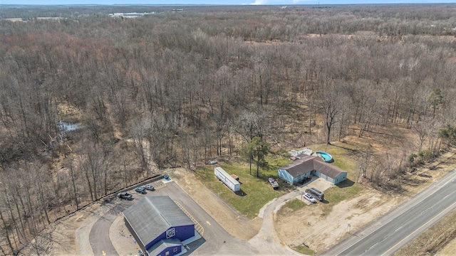 10172 US Highway 12, New Buffalo, MI 49117 - birds eye view of property featuring a forest view