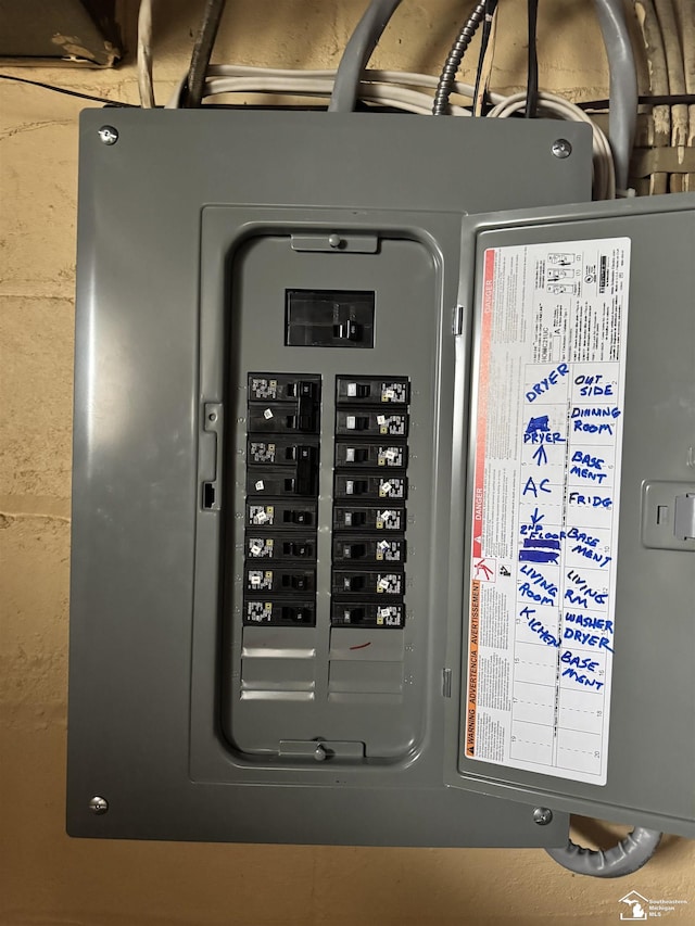 utility room with electric panel