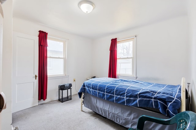 bedroom featuring carpet