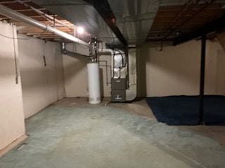 26766 Plumgrove Ln Unit 56, Farmington Hills, MI 48334 - unfinished below grade area with water heater and heating unit