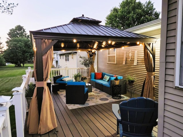 5393 Blaine Ave SE, Grand Rapids, MI 49508 - deck featuring a gazebo and an outdoor hangout area