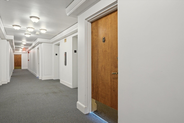 555 E William St, Ann Arbor, MI 48104 - hallway with carpet and baseboards