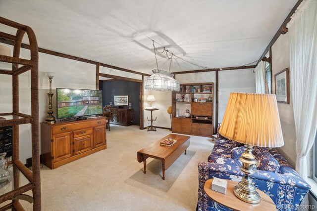 2915 Hillendale Dr, Rochester Hills, MI 48309 - living room featuring light colored carpet