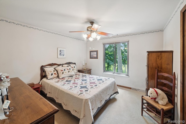 2915 Hillendale Dr, Rochester Hills, MI 48309 - bedroom featuring light colored carpet and a ceiling fan