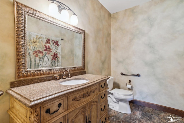 8650 Stone Rd, Maybee, MI 48159 - bathroom with vanity and stone finish floors