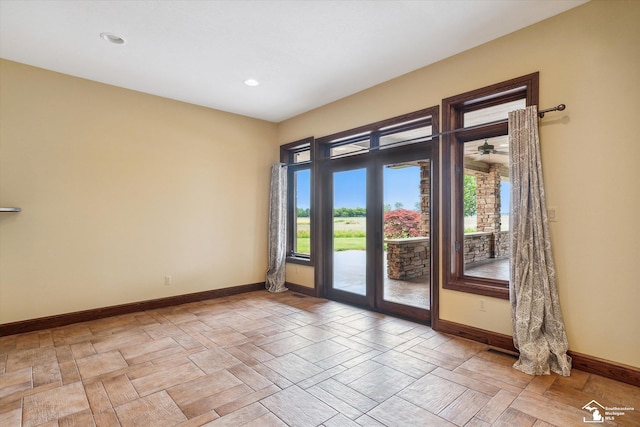 8650 Stone Rd, Maybee, MI 48159 - spare room featuring baseboards and recessed lighting