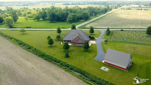 8650 Stone Rd, Maybee, MI 48159 - aerial view of sparsely populated area with rows of crops