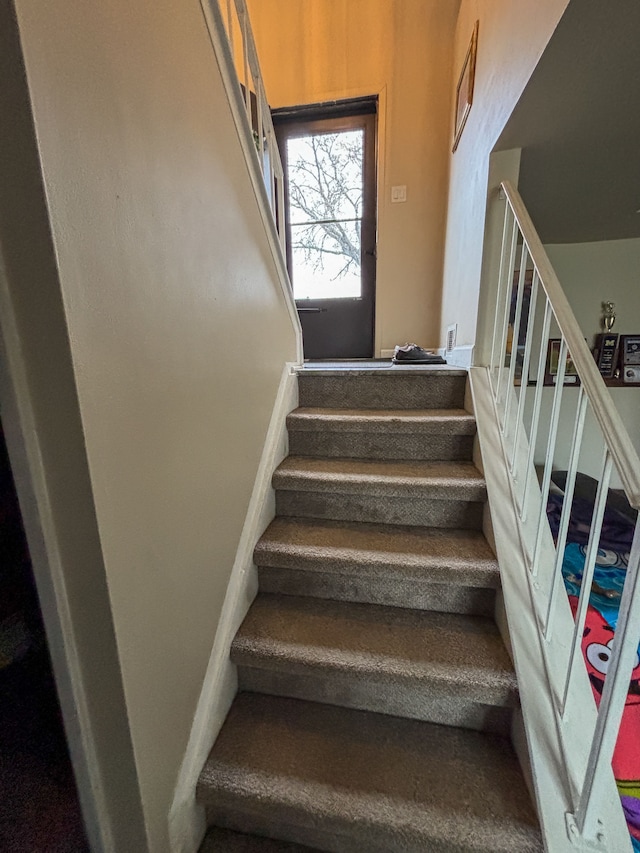 view of stairway