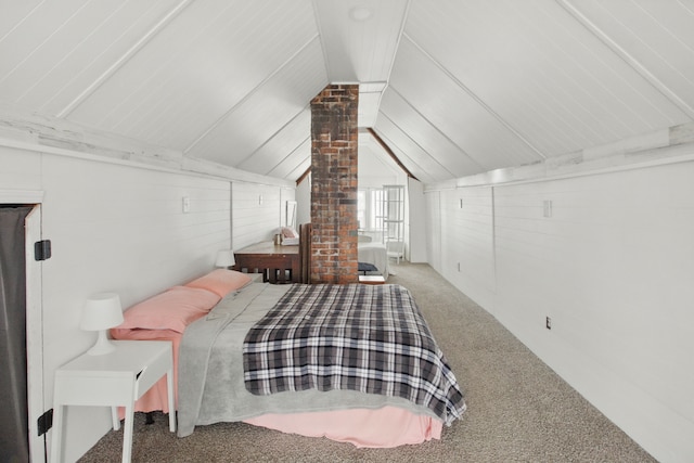 880 White Ave, Lincoln Park, MI 48146 - carpeted bedroom featuring vaulted ceiling