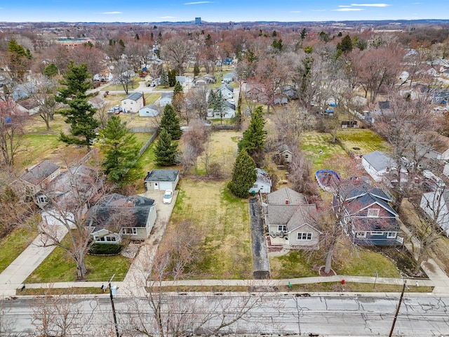 drone / aerial view with a residential view