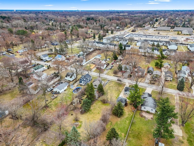 bird's eye view featuring a residential view