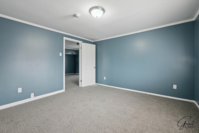 10088 Britain St, Detroit, MI 48224 - carpeted empty room with ornamental molding and baseboards