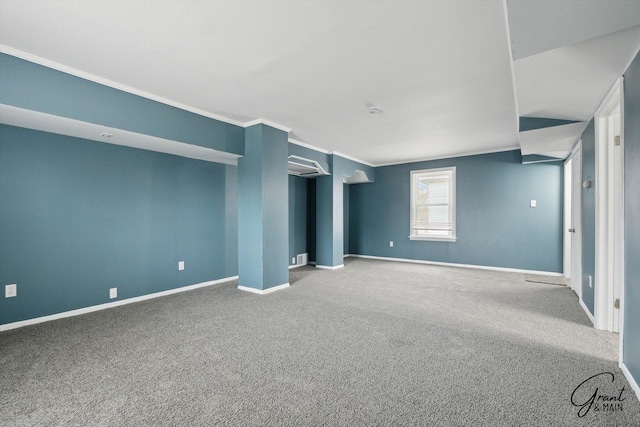 10088 Britain St, Detroit, MI 48224 - spare room featuring ornamental molding, carpet, and baseboards