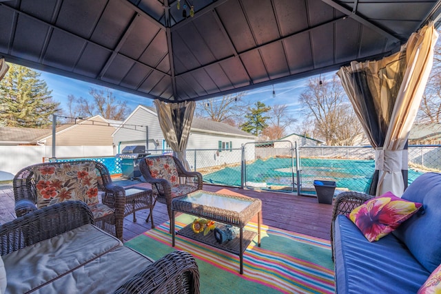 3803 Miller Rd, Kalamazoo, MI 49001 - deck featuring an outdoor living space and a grill