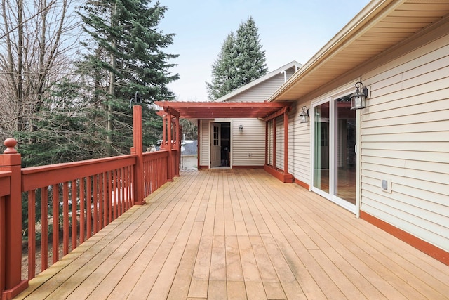 view of wooden deck