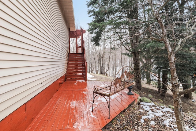 view of wooden terrace
