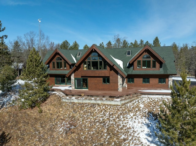 view of rear view of property