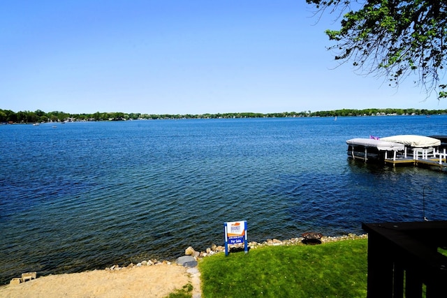9638 Main St, Whitmore Lake, MI 48189 - water view featuring a boat dock