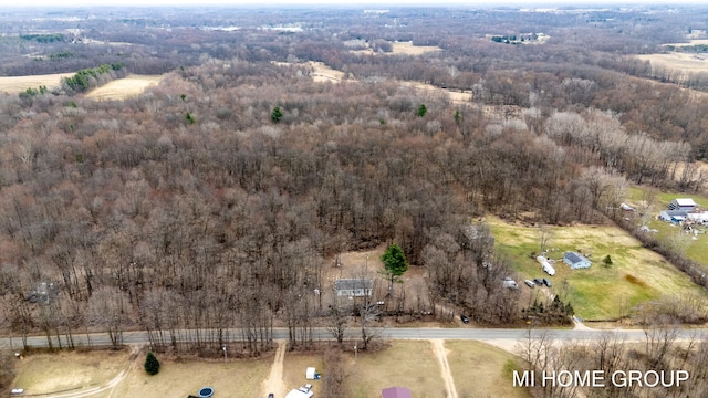 13879 49th St, Grand Junction, MI 49056 - bird's eye view featuring a forest view
