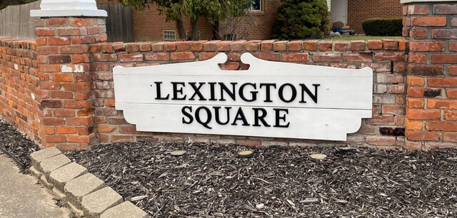 view of community sign