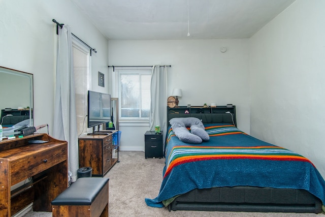 bedroom with carpet floors