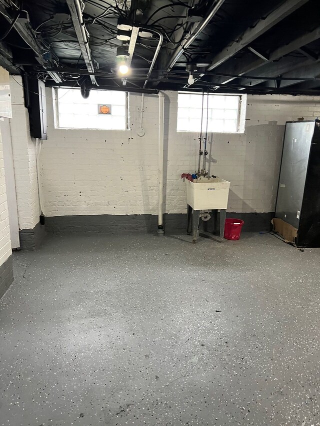 8451 La Salle Blvd, Detroit, MI 48206 - basement with a sink and plenty of natural light