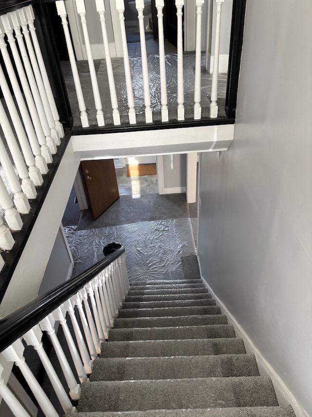 8451 La Salle Blvd, Detroit, MI 48206 - staircase featuring baseboards