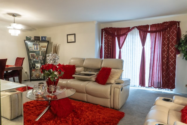 view of carpeted living room