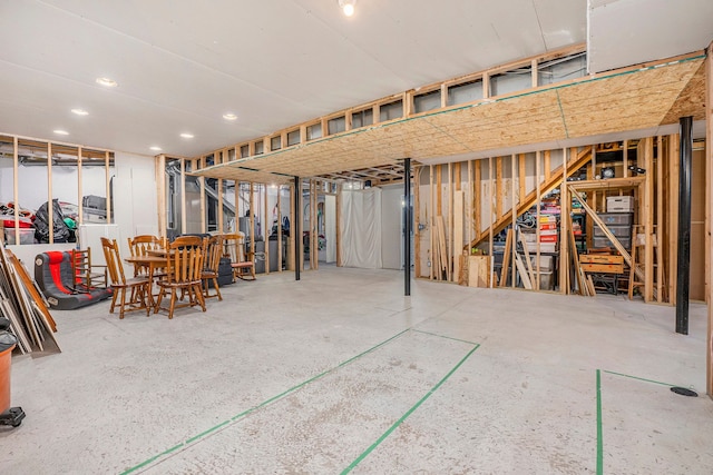 1615 Royal Birkdale Dr, Oxford, MI 48371 - unfinished basement featuring recessed lighting