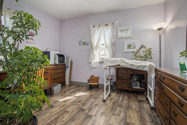 771 Q Dr S, Fulton, MI 49052 - office area featuring wood finished floors and baseboards
