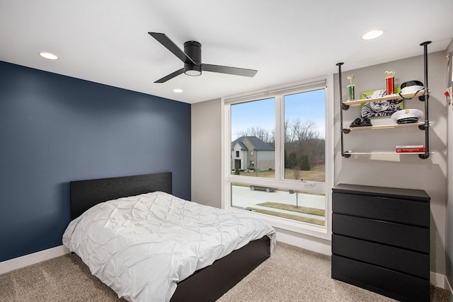 1686 Traceky, Rochester Hills, MI 48306 - carpeted bedroom featuring recessed lighting and ceiling fan