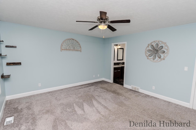 11724 N Satterlee Rd, Lakeview, MI 48850 - unfurnished room with ceiling fan, carpet floors, and baseboards