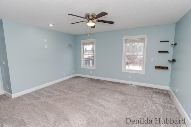11724 N Satterlee Rd, Lakeview, MI 48850 - unfurnished room featuring carpet, ceiling fan, and baseboards
