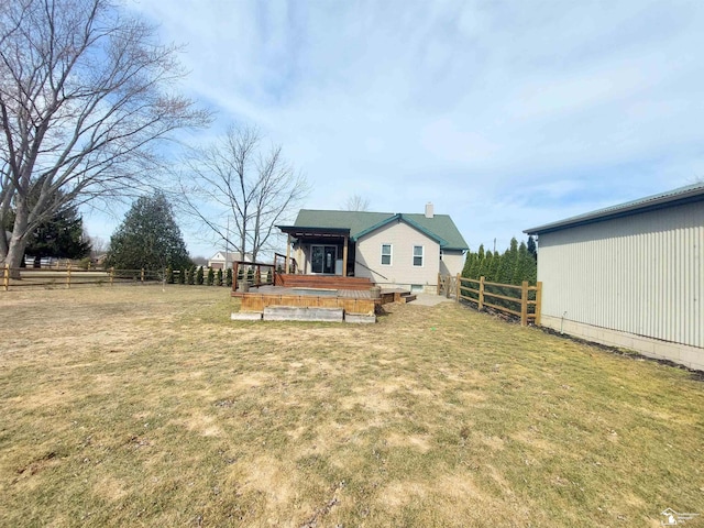 3023 W Stein Rd, La Salle, MI 48145 - exterior space with fence and a deck