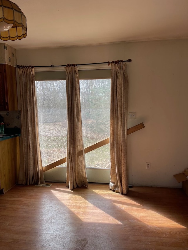 interior space with a healthy amount of sunlight and wood finished floors