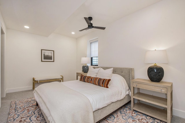 557 Greenwood Ave SE, East Grand Rapids, MI 49506 - bedroom featuring carpet flooring, baseboards, ceiling fan, and recessed lighting